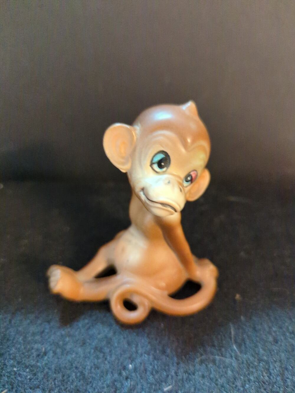 Vintage Josef Originals Sad Monkey Ceramic Figurine Kitsch Mid-Century Pottery